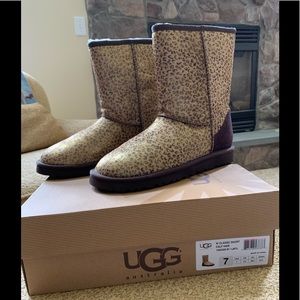 W Size 7 / UGG Short Calf Hair Bts / Brown - LMTL